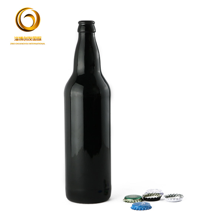 fancy amber 22oz beer glass bottle