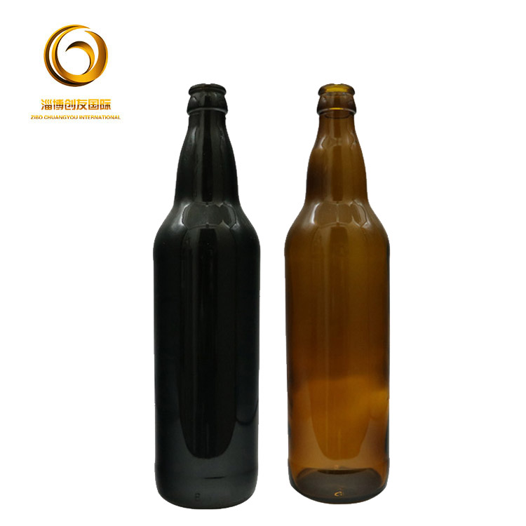 fancy amber 22oz beer glass bottle