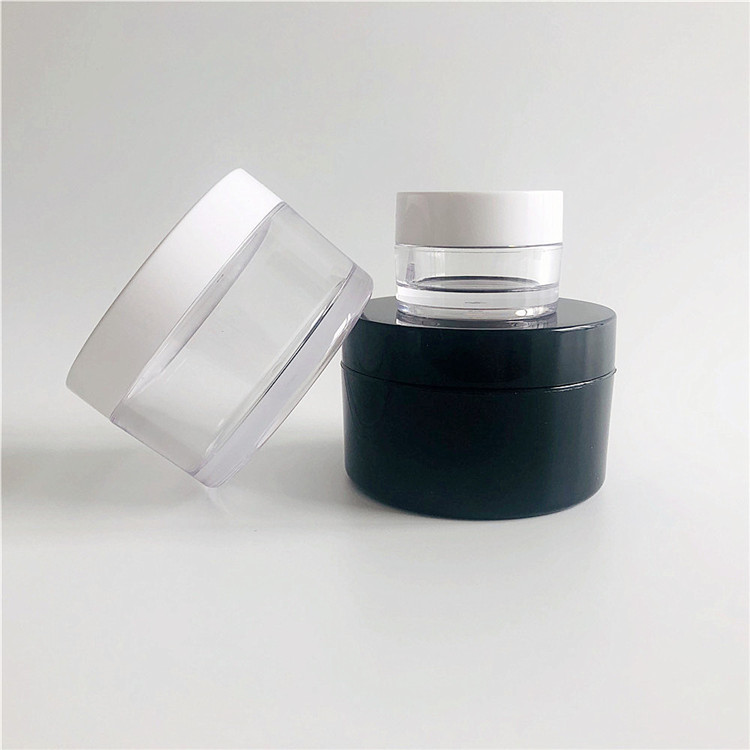 fancy black private label cosmetic jar
