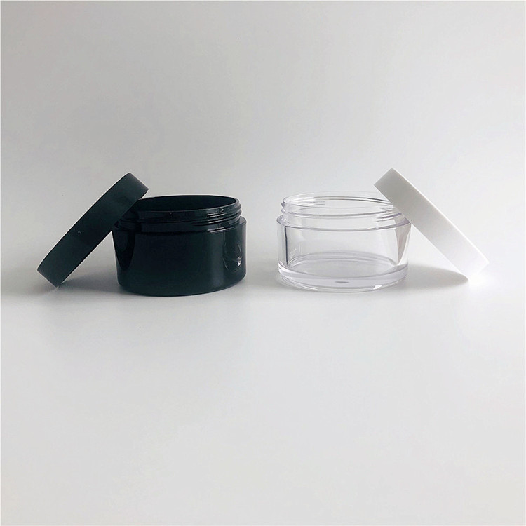 fancy black private label cosmetic jar