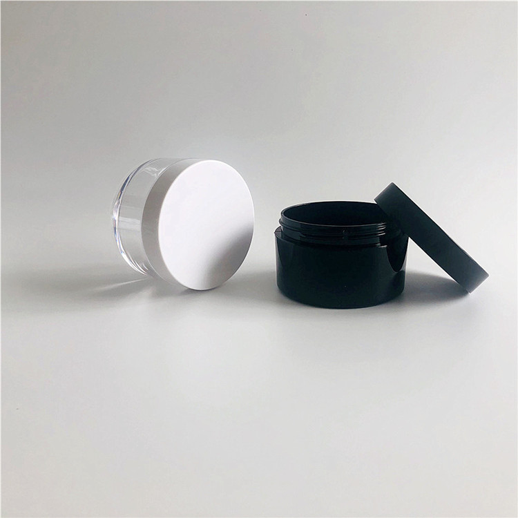 fancy black private label cosmetic jar