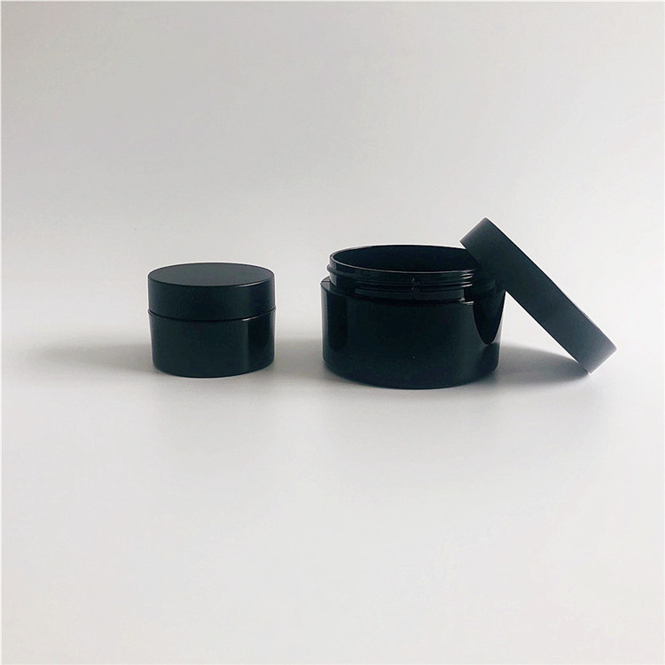 fancy black private label cosmetic jar