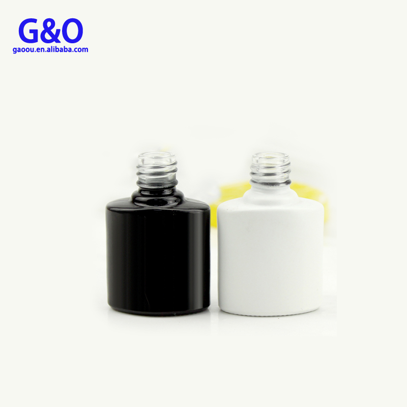 fancy bulk clear wholesale custom 10ml 15ml unique glass UV gel black frosted white 8ml empty nail polish bottle with brush