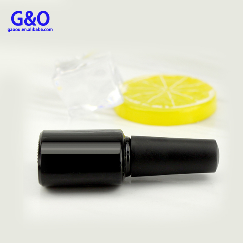 fancy bulk clear wholesale custom 10ml 15ml unique glass UV gel black frosted white 8ml empty nail polish bottle with brush