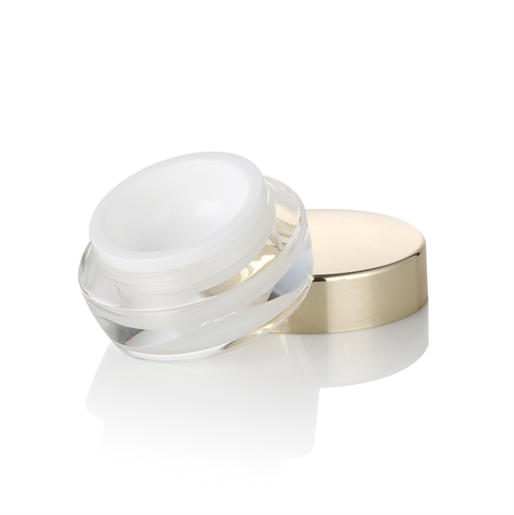 fancy cream jar plastic packaging luxury cosmetic jar  small cosmetic jars with gold lids