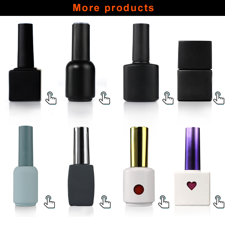 fancy custom square empty nail polish bottle manufacturer with brush