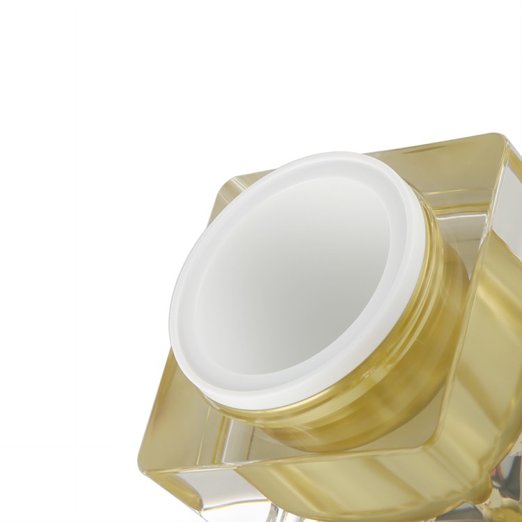 fancy customization acrylic cosmetic jar 10g 15g 30g cosmetic packaging gold acrylic cream jar set