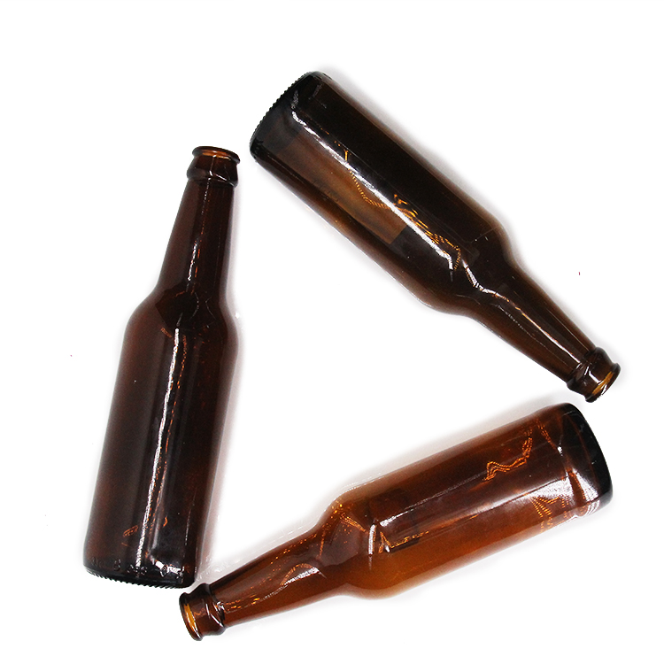 fancy design 500ml 750ml amber beer glass bottle