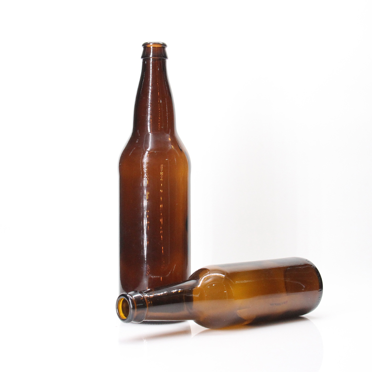 fancy design 500ml 750ml amber beer glass bottle