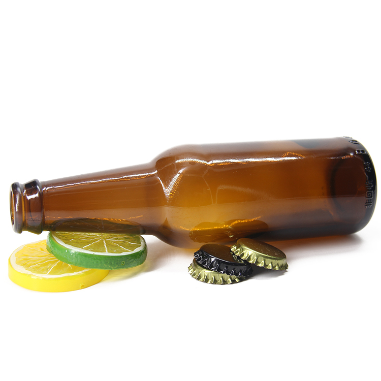 fancy design 500ml 750ml amber beer glass bottle