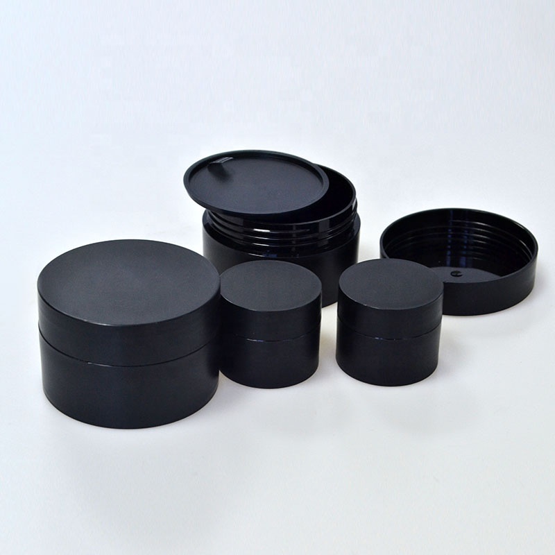 fancy double wall cosmetic container 3g 5g 10g 15g 30g 50g 80g matt White black pink blue plastic cream jar