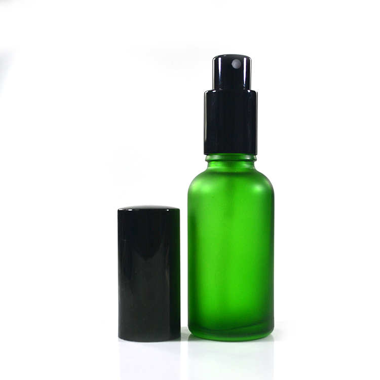 fancy empty 30ml blue red green pink glass frosted mist spray perfume bottle with pump cap