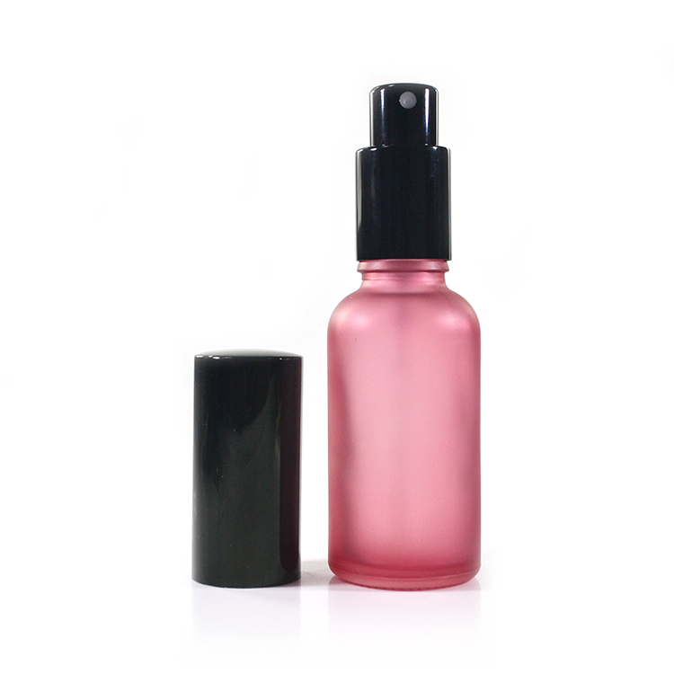 fancy empty 30ml blue red green pink glass frosted mist spray perfume bottle with pump cap
