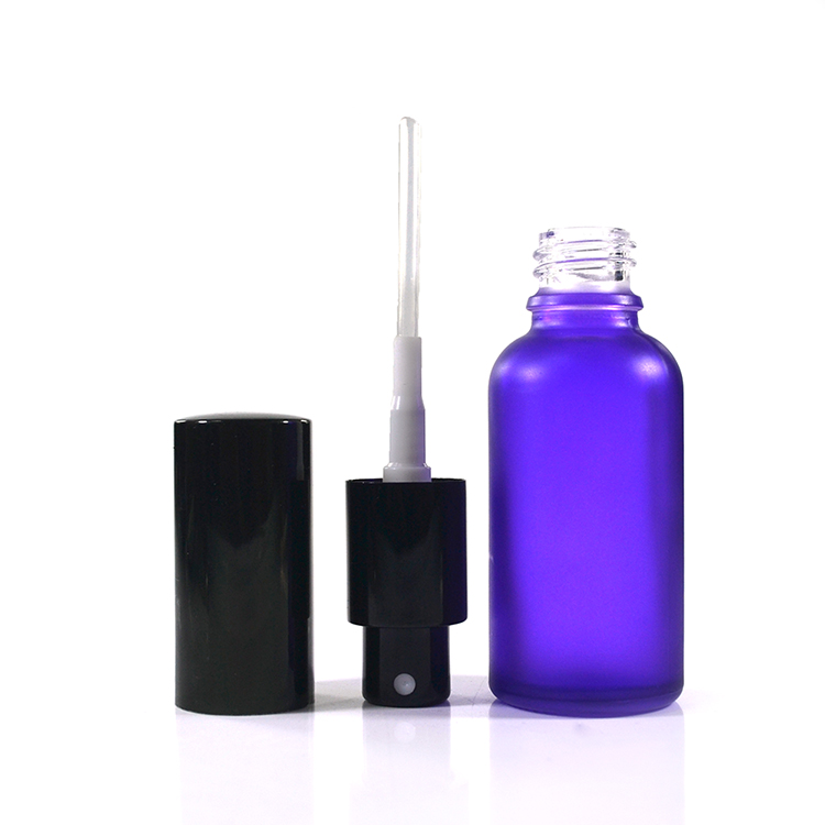 fancy empty 30ml blue red green pink glass frosted mist spray perfume bottle with pump cap