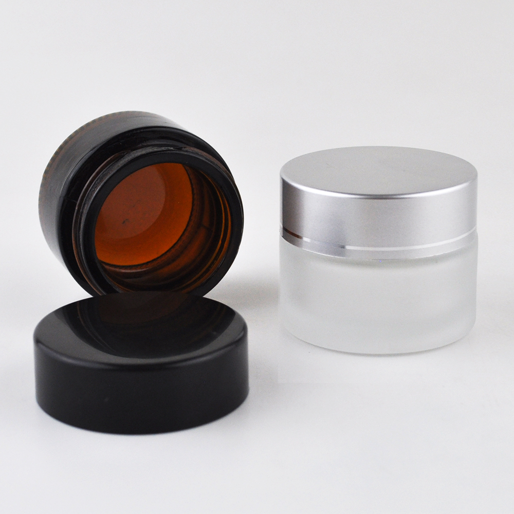 fashion black matt cosmetic bottle 30ml glass eye cream bottle with cap