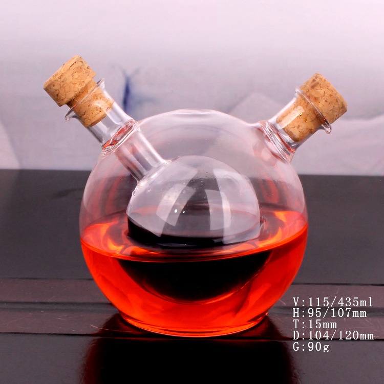 fashion glass kitchenware bottle dispenser for oil sauce or vinegar