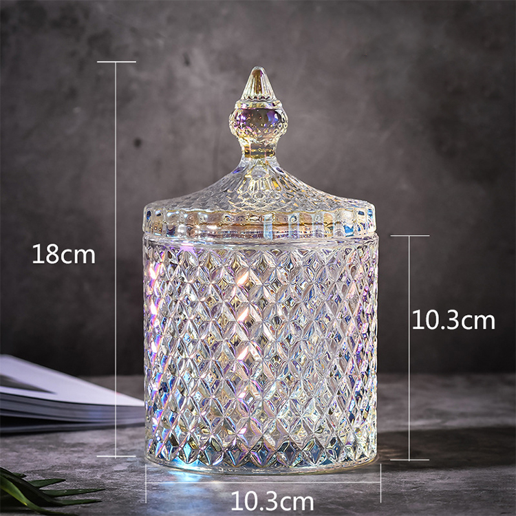 fashion nordic heat-resistant glass storage bottle