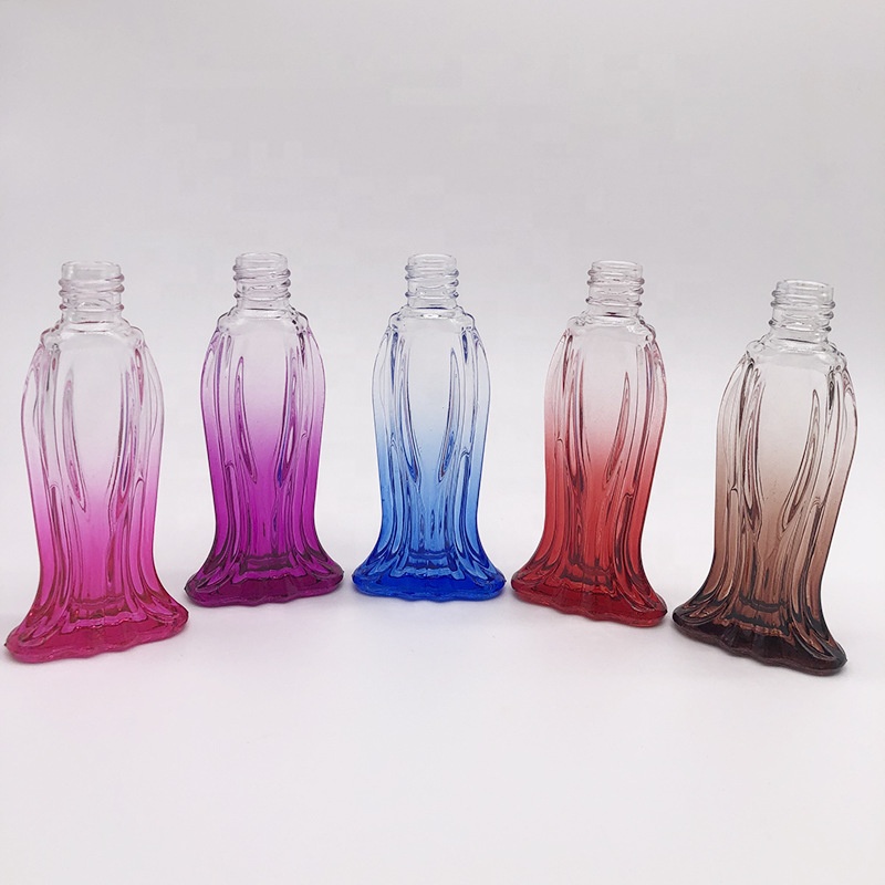 fish shape glass perfume bottle with cap and screw pump