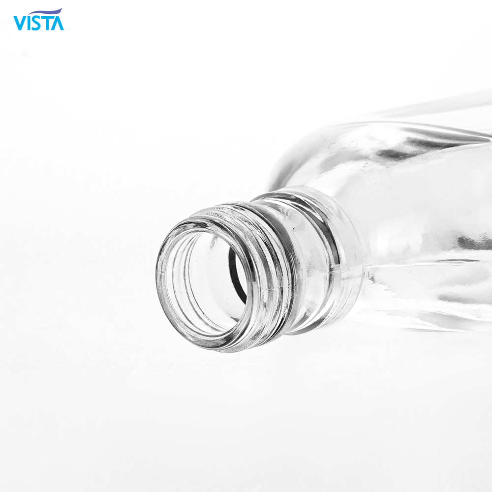 flat glass bottle 180ml 350ml with screw top rum glass bottles