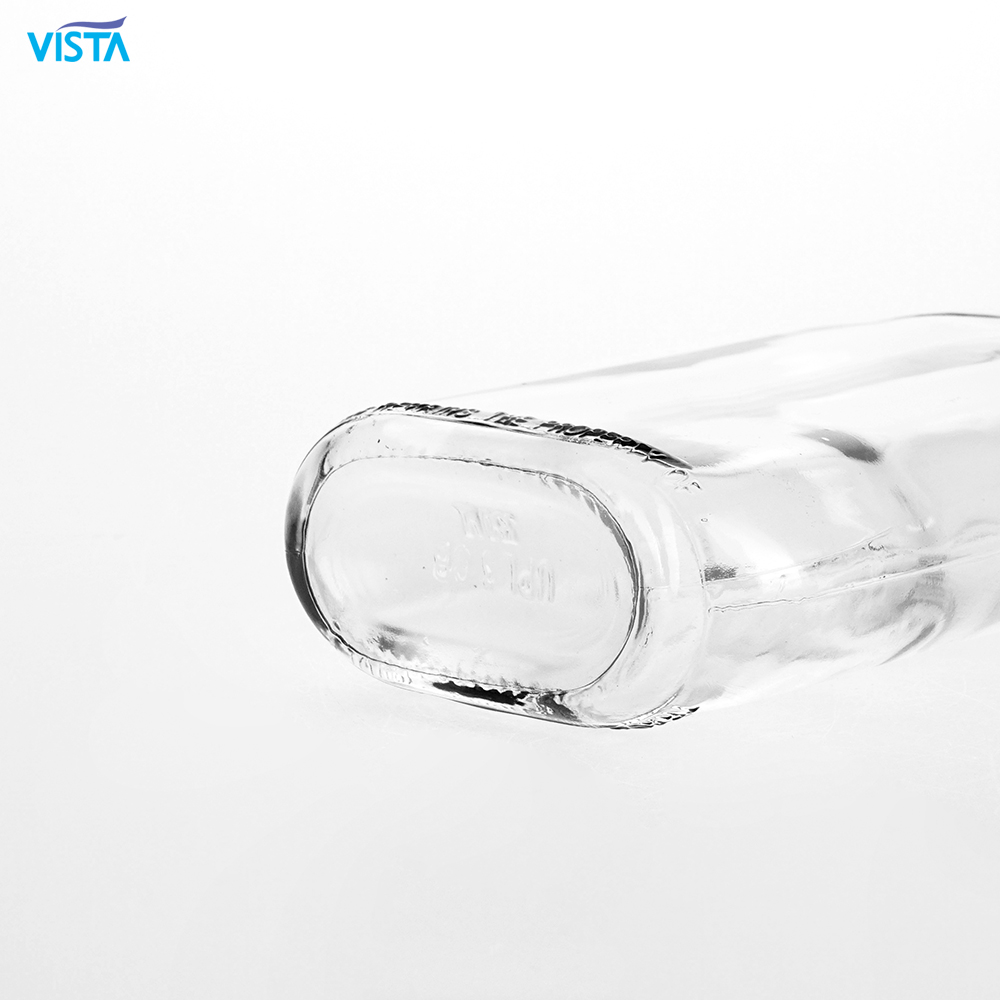 flat glass bottle 180ml 350ml with screw top rum glass bottles