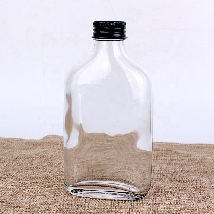 flat glass bottle for cold pressed juice 200ml