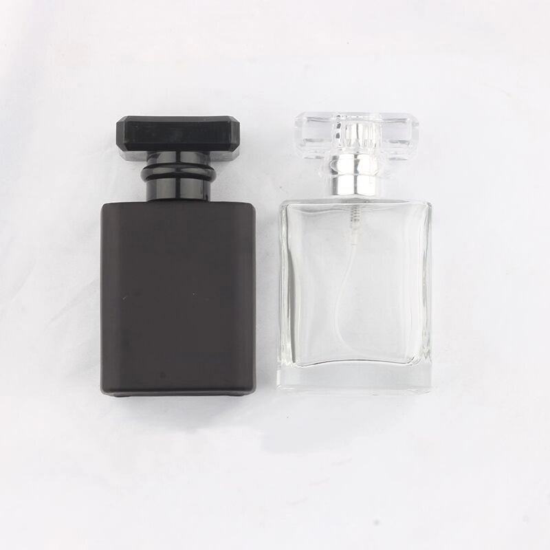 flat perfume bottle custom design perfume bottle perfume glass bottle 30ml 50ml