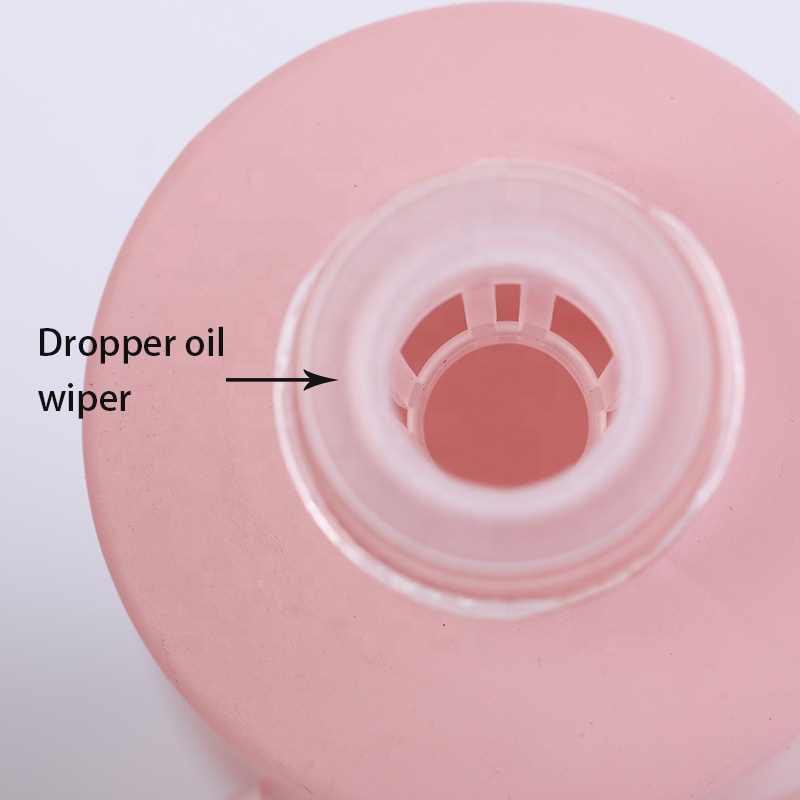 flat shoulder cylinder shape white pink blue purple skin care serum bottle 30ml glass dropper bottle