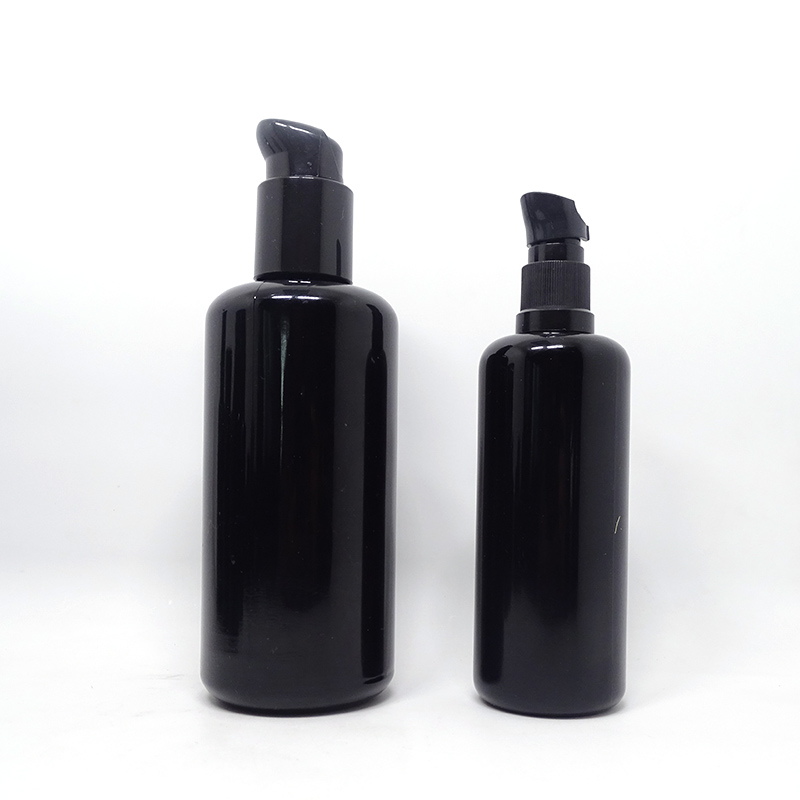 flat shoulder violet dark UV 5ml essential oil dropper black pump