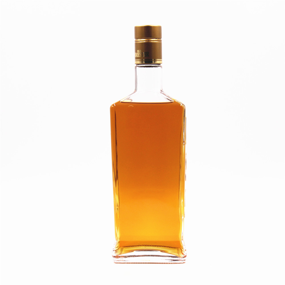 flint side embossed logo brandy spirits whisky wisky 750ml glass bottle plant