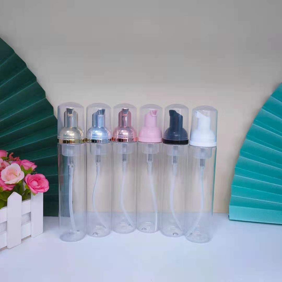 foaming bottle 250ml PET cosmetic liquid soap dispenser with foam pump bottle