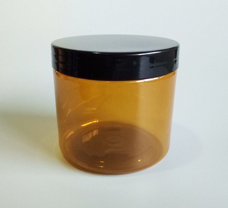 food grade 500ml amber plastic PET jar