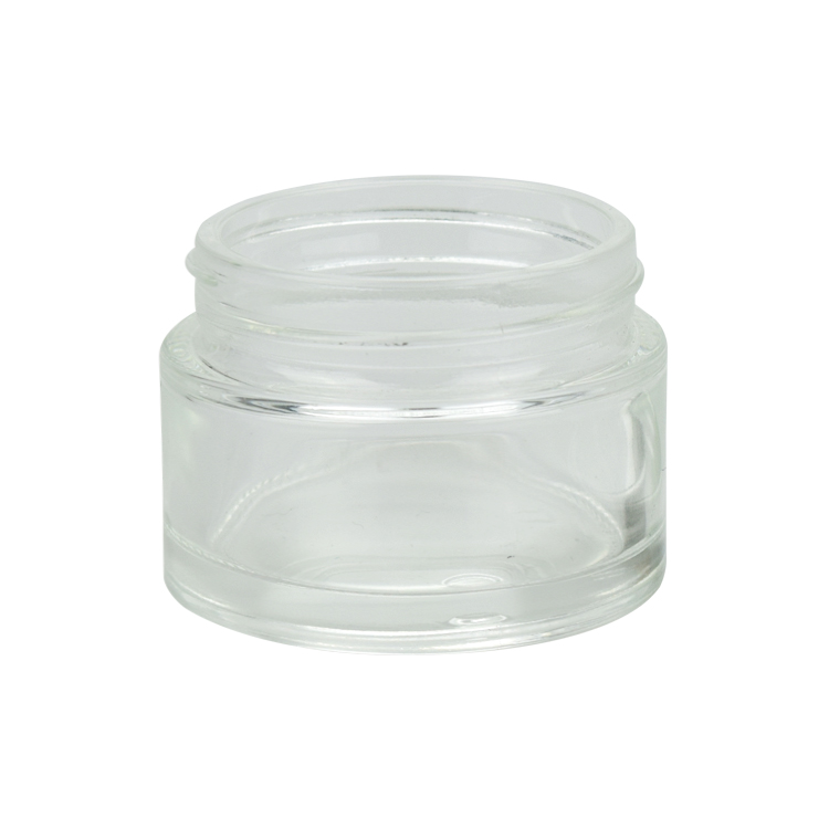 food grade 5g 10g 20g 30g 50g 100g empty clear glass storage jar round containers with aluminum lid