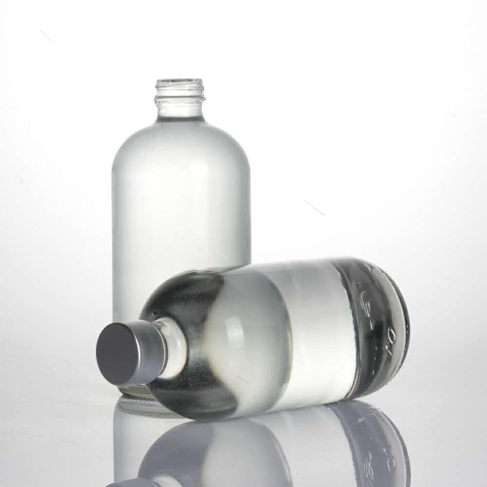 food grade 8oz round clear drinks alcohol Kombucha  boston bottle