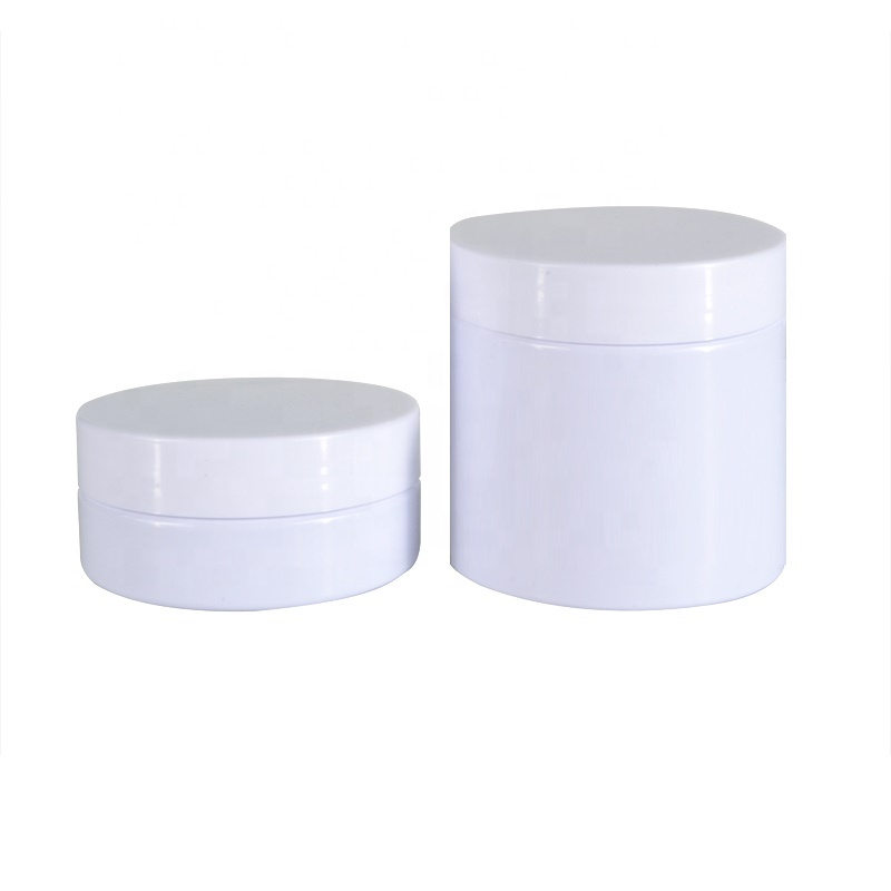 food grade cosmetic cream container 60ml 100ml 120ml 200ml 250ml 500ml PET white Plastic jar