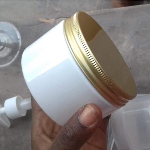 food grade cosmetic cream container 60ml 100ml 120ml 200ml 250ml 500ml PET white Plastic jar