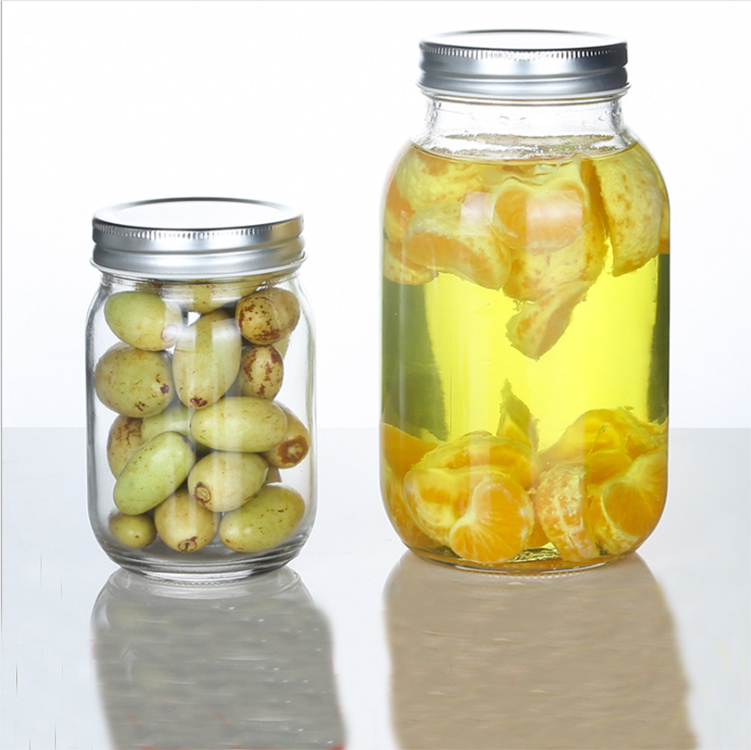 food grade glass round mason jars cwide mouth jam jar for food