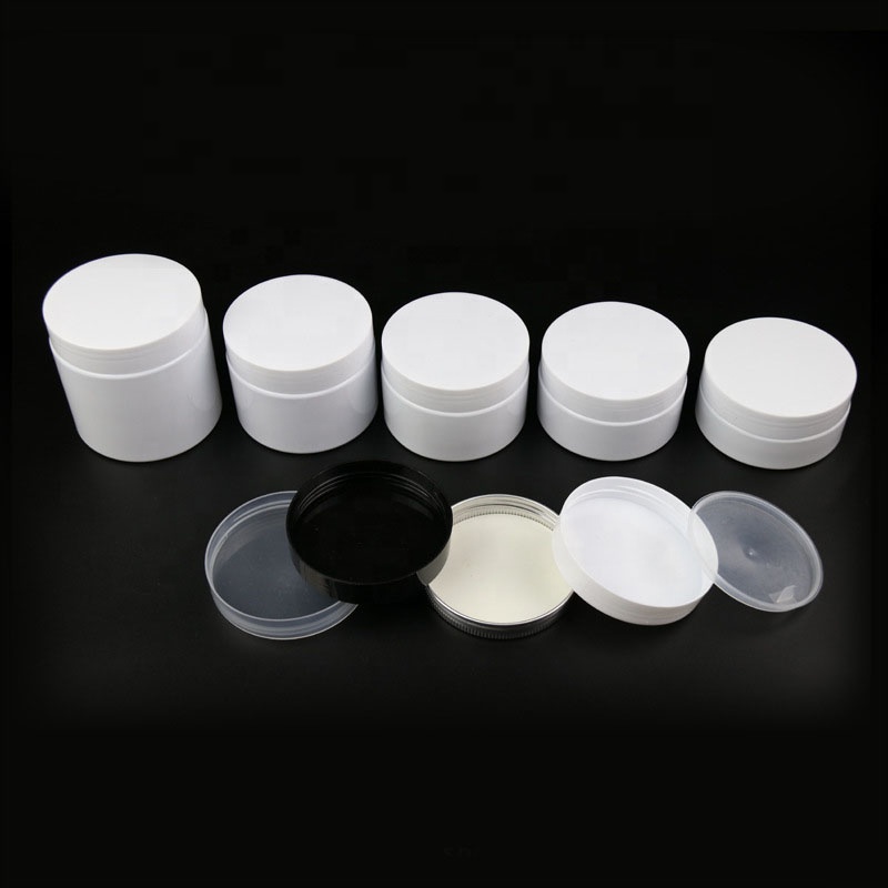 food grade white plastic PET jar 200g wide mouth cosmetic jars plastic 200ml plastic container white ointment jars