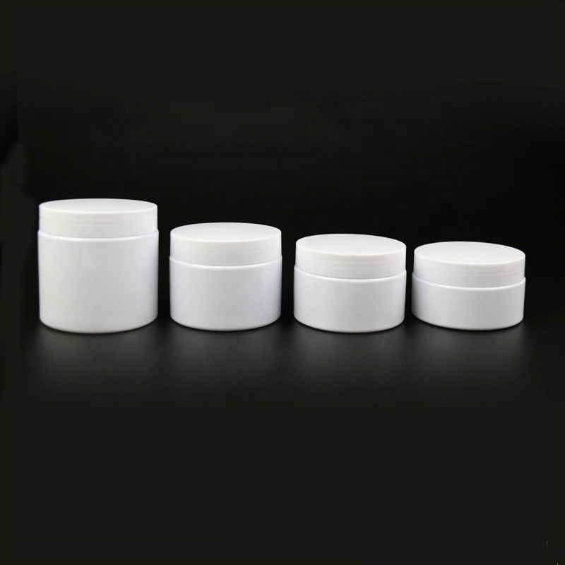 food grade white plastic PET jar 200g wide mouth cosmetic jars plastic 200ml plastic container white ointment jars