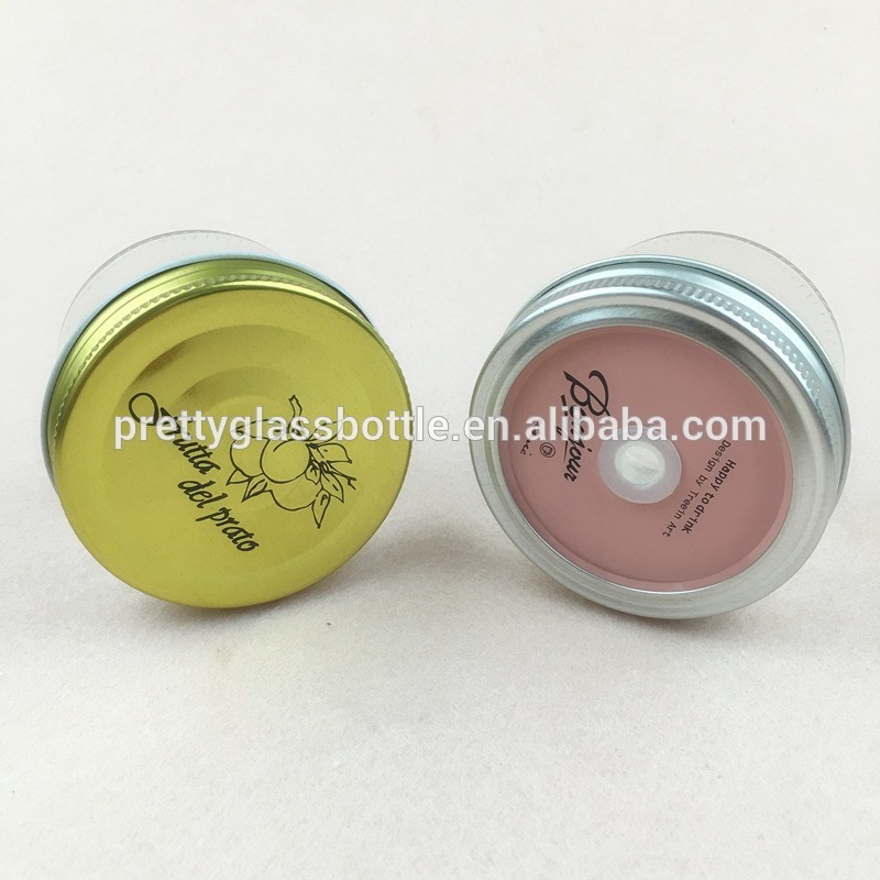 food grade wide mouth glass mason jar 16oz round clear mason jar glass bottle for food storage with metal cap