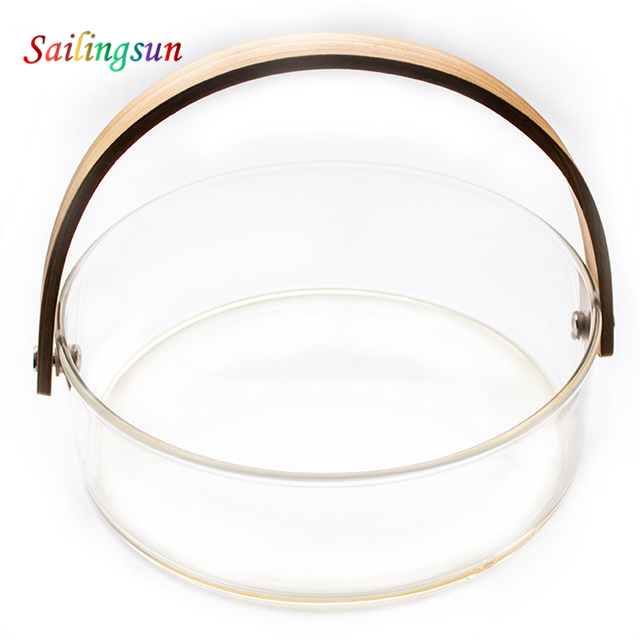 food storage customization capacity handcraft pyrex glass fruit plate