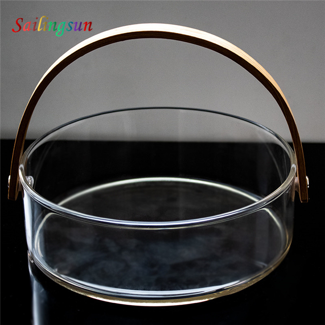 food storage customization capacity handcraft pyrex glass fruit plate