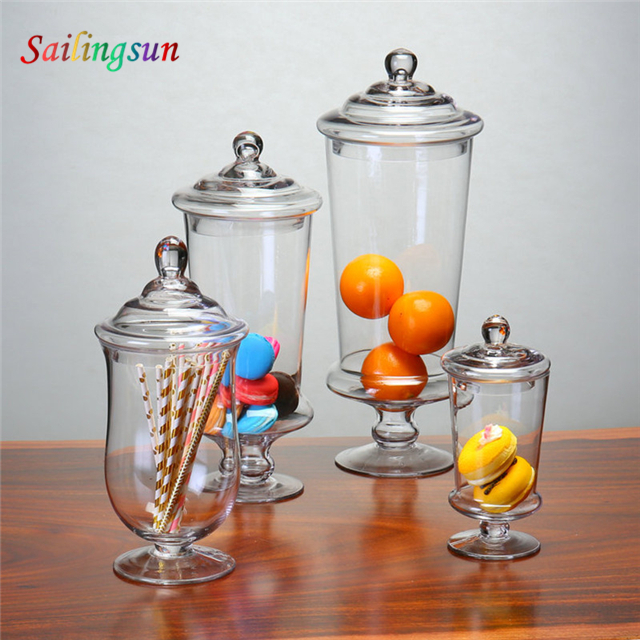 footed stem design food storage clear lid hand craft pyrex glass sundae cup