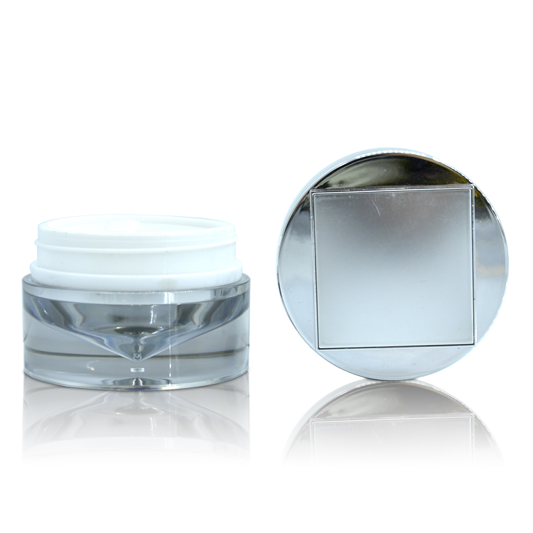 for Face-Pack Body Cream High End 30g 50g Acrylic Silver Wholesale Cosmetic Plastic Jar