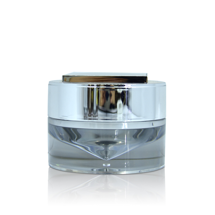 for Face-Pack Body Cream High End 30g 50g Acrylic Silver Wholesale Cosmetic Plastic Jar