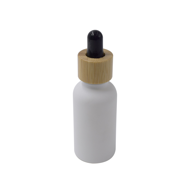 for sale 5-200ml white bamboo cosmetic essential oil dropper glass bottle