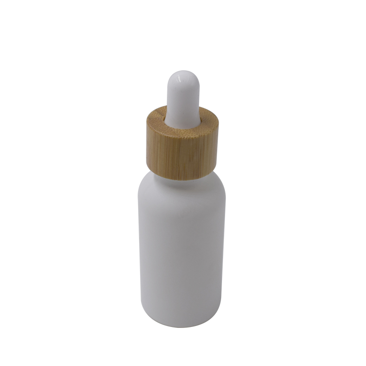 for sale 5-200ml white bamboo cosmetic essential oil dropper glass bottle