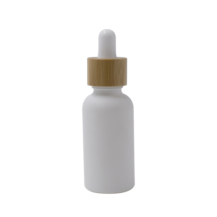 for sale 5-200ml white bamboo cosmetic essential oil dropper glass bottle