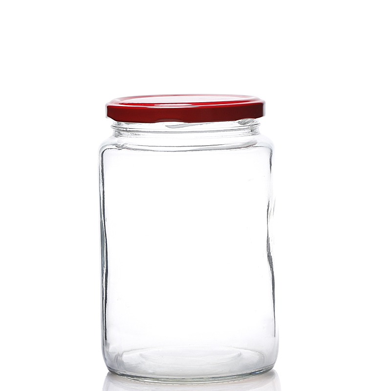 frasco de vidrio food grade glass storage jar with lid