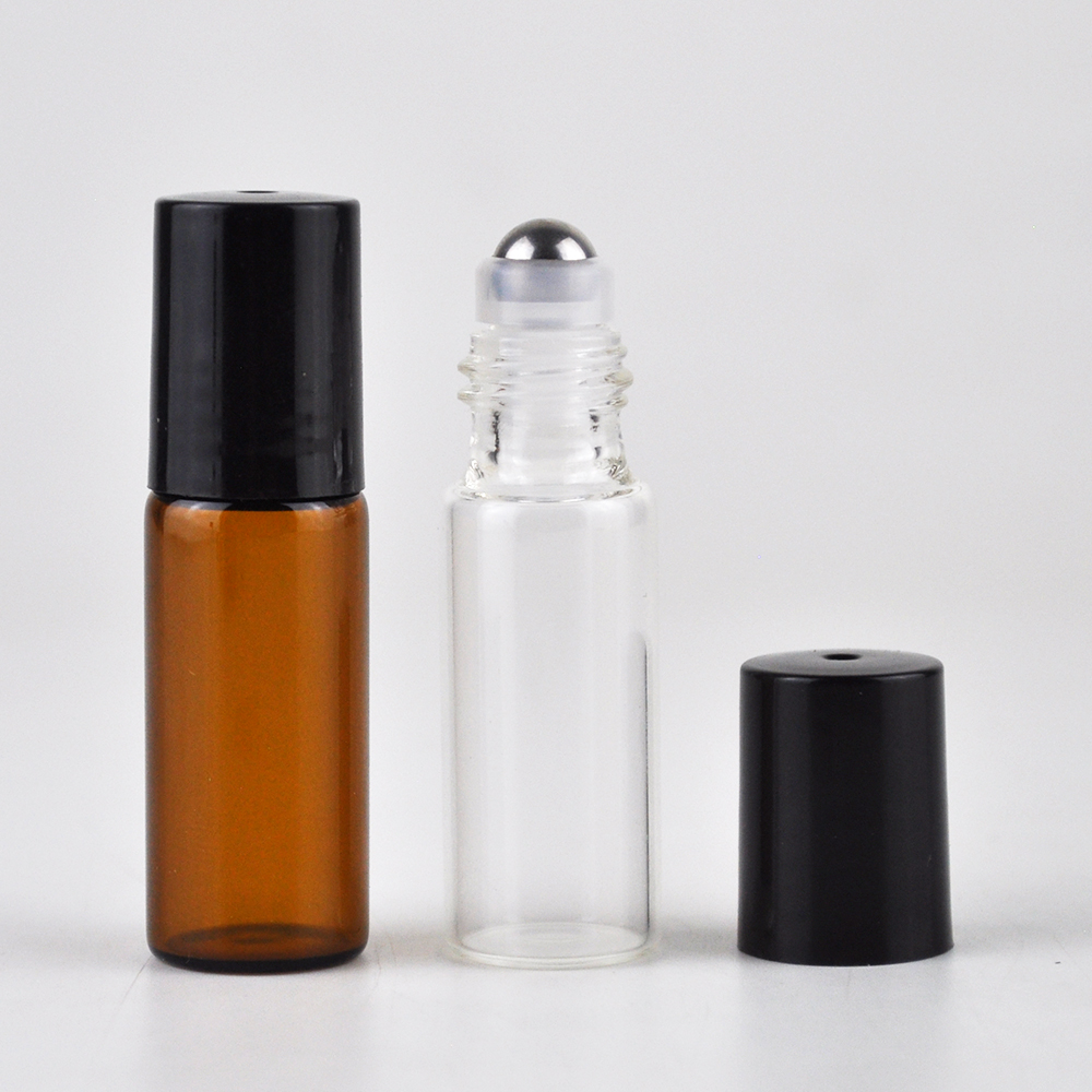 frascos ambar de 5ml 10 ml roll on essential oil bottles