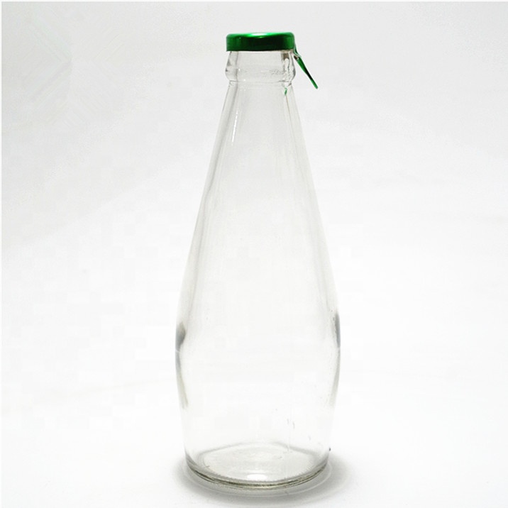 free Tritan sample clear  juice tea sodas carbonate cold  beverages summer glass bottle with green easy open top